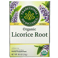 Корень солодки Traditional Medicinals "Organic Licorice Root" чай без кофеина (16 пакетиков / 24 г)