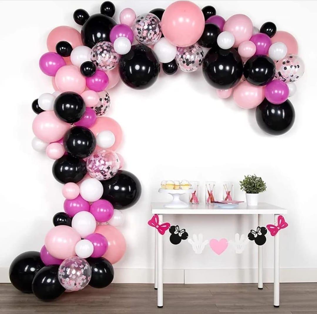 Арка гірлянда з повітряних куль РОЖЕВА МІКІ