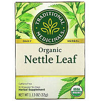 Чай из листьев крапивы Traditional Medicinals "Organic Nettle Leaf" без кофеина (16 пакетиков / 32 г)
