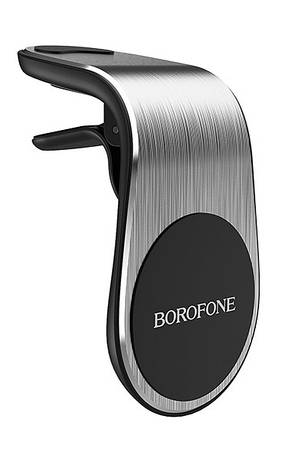 Тримач (автотримач) магнітний для телефону в машину Borofone BH10 Air Оutlet Сріблястий, фото 1