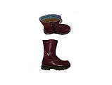Шкіряні чоботи для дівчаток 11Shoes бордовий, фото 6