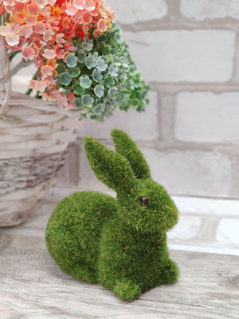 Великодній кролик для прикраси стола на свято 12х12 см, фото 1