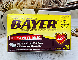 Аспірин в оболонці Bayer Aspirin 325мг, 100шт