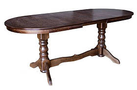 Кухонний стіл Сейм-Говерла розсувний 1600-2000х900 мм дерев'яний темний горіх