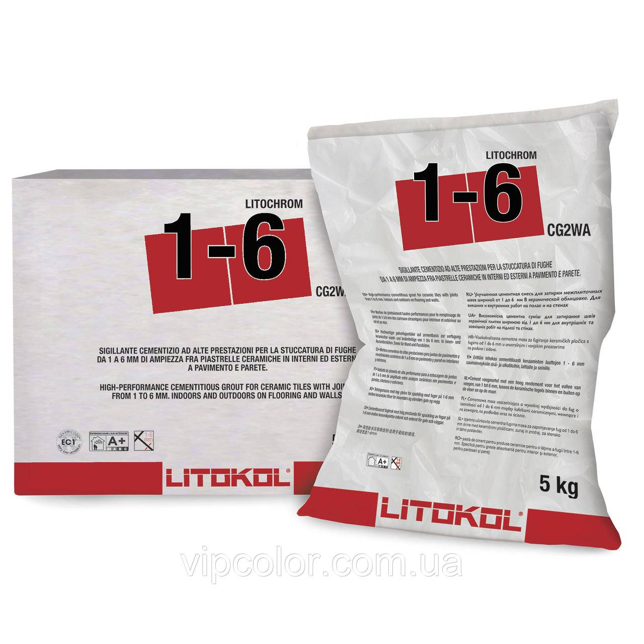 Litochrom 1-6 смесь на цементной основе С50 Жасмин 5 кг  .