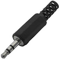 Штекер 3.5 мм стерео, пластиковий корпус, 1уп-100 шт.