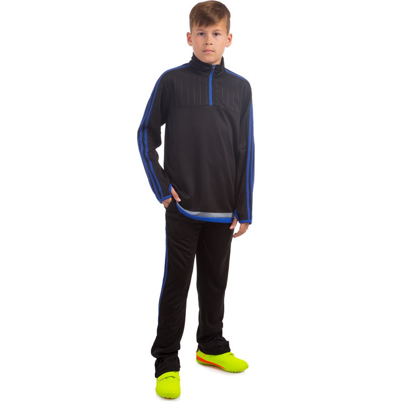 Костюм спортивний дитячий Zelart Dress LD-2001T зріст 140-145 см (30) Black-Blue