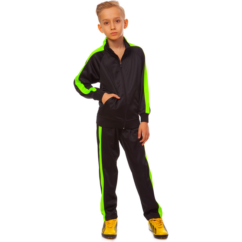 Костюм спортивний дитячий Zelart Dress LD-581 зріст 135-140 см (28) Black-Green
