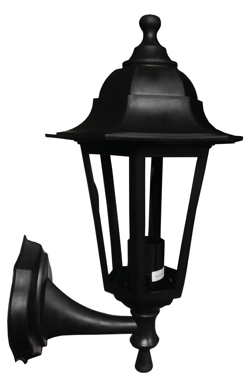 Світильник садово-парковий Е27 БРА-універсальне чорний пластик + скло прозоре ТМ LUMANO