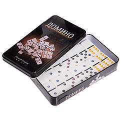 Настільна гра доміно в металевій коробці Zelart IG-3974