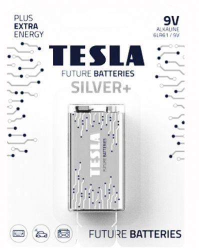 Батарейки TESLA 9V SILVER + (6LR61), 1 штука [tsi141613-TSI]