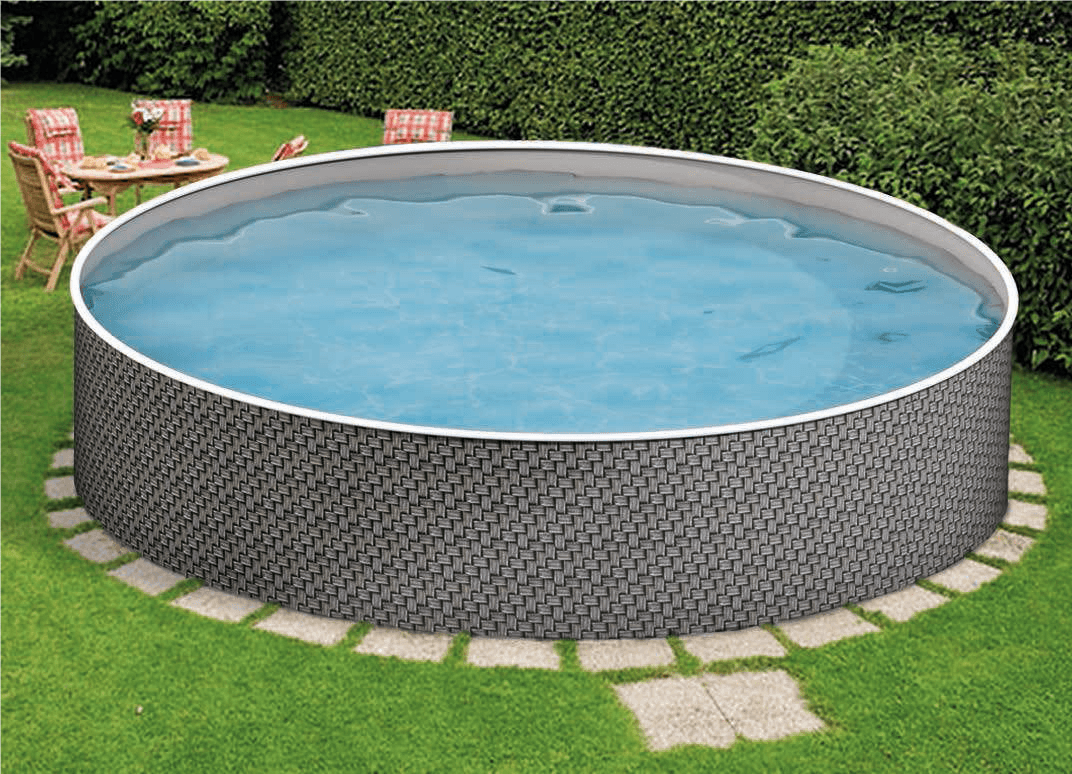 Басейн каркасний круглий Azuro 3.6 х 1.2 м Rattan морозостійкий