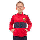 Костюм спортивний дитячий Zelart Dress Barcelona Барселона LD-6130K-BS зріст 145-155 см (32) Red-Black, фото 2