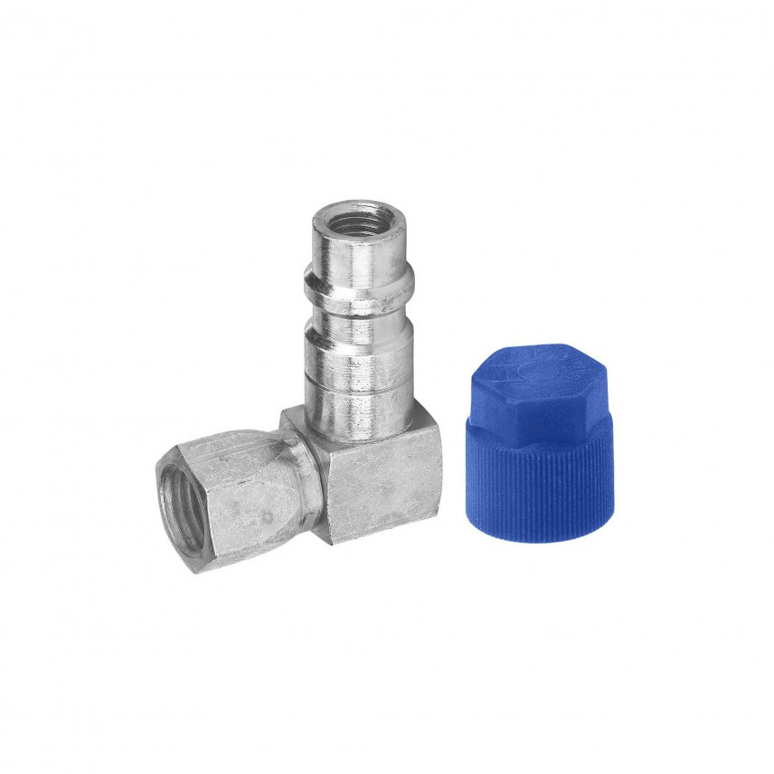 Адаптер клапан LP 1/4" (7/16"-20) х13мм 90 град. Mastercool 82275
