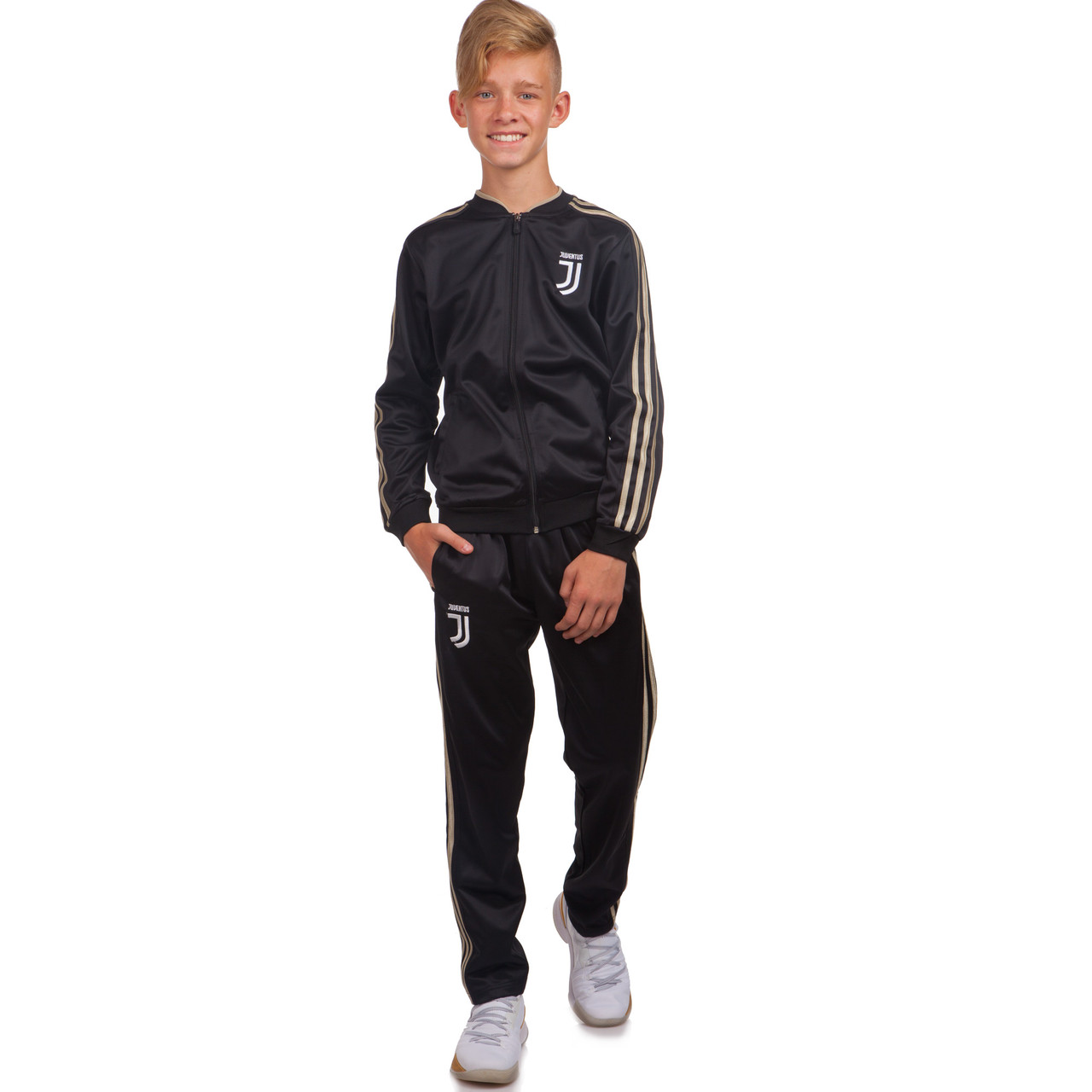 Костюм спортивний дитячий Zelart Dress Juventus Ювентус LD-6105T зріст 135-140 см (28) Black-Gold
