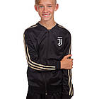 Костюм спортивний дитячий Zelart Dress Juventus Ювентус LD-6105T зріст 140-145 см (30) Black-Gold, фото 3