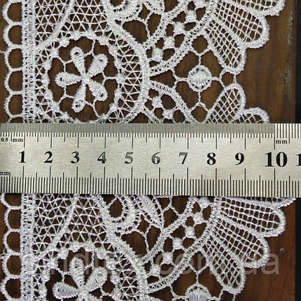 (1 метр) Мереживо макраме Sindtex 10.5 см колір - білий (50М-D2205-B-1), фото 4