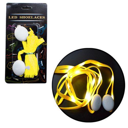 Сяючі тканинні шнурки, 110 см (жовті) [tsi108077-TSI], фото 1