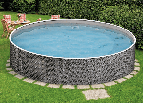 Басейн каркасний круглий Azuro Rattan 3.6 м х 1.2 м морозостійкий, фото 1