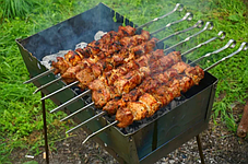 Мангал-валіза на 6 шампурів (холодокатаний) x 1,5 мм, фото 2