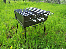 Мангал-валіза на 6 шампурів (холодокатаний) x 1,5 мм, фото 4