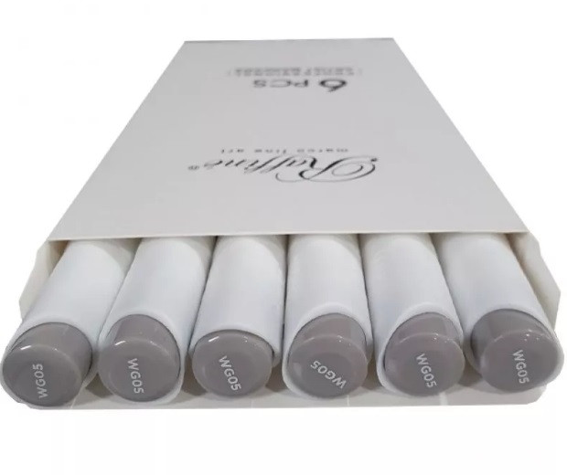 Скетч-маркер двосторонній Marco Raffine 7800-6CB/05WG Warm grey 5 (уп 6), фото 1