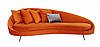Диван софа тахта без підлокітників MeBelle BOUNTY 203 х 76 х 85 см у спальню, вітальню, помаранчевий велюр, фото 2