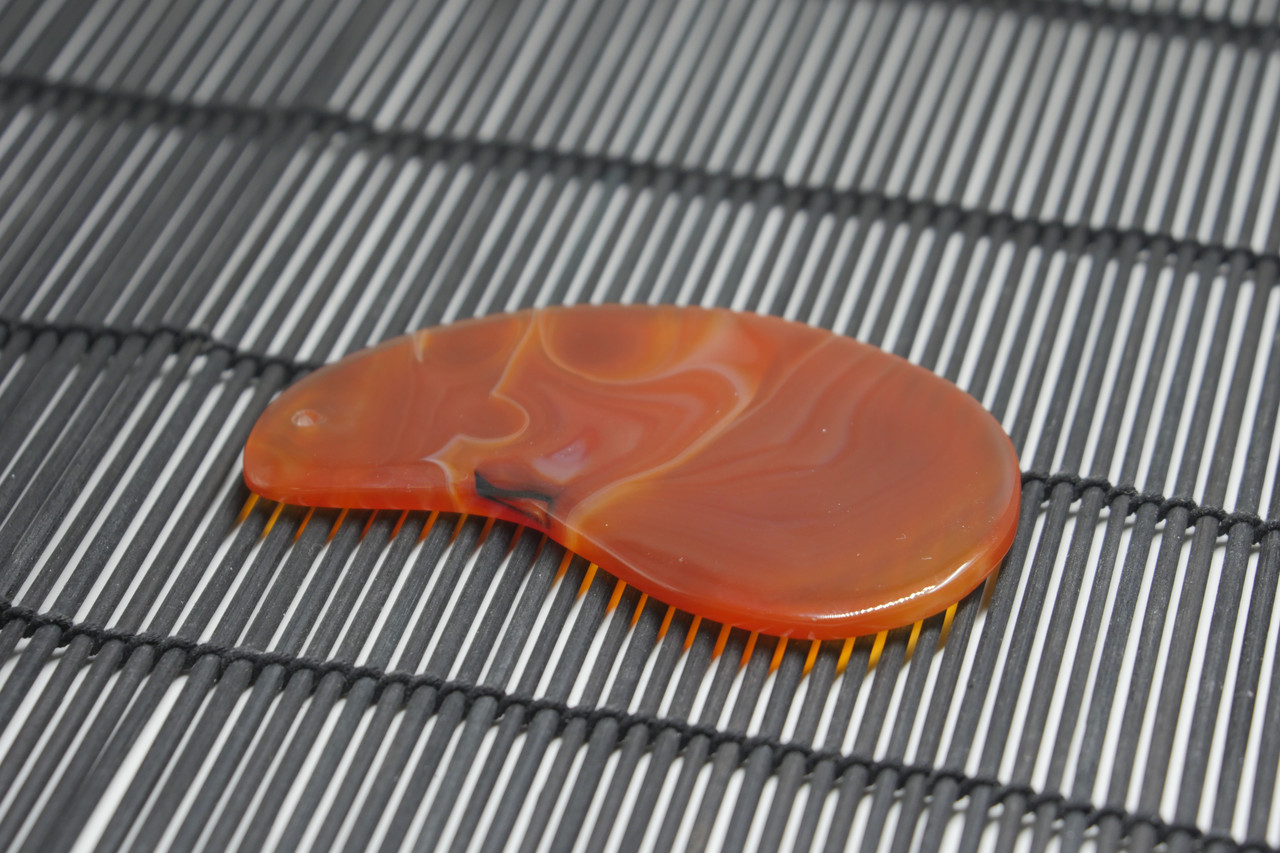 Гуаша скребок сердолік-агат крапля, фото 1