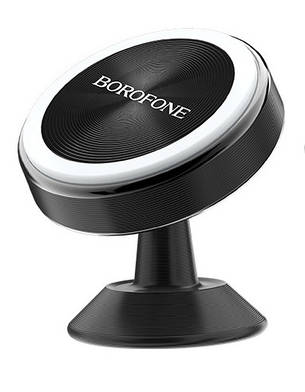 Тримач (автотримач) магнітний для телефону в машину Borofone BH5 Platinum Чорний/ Сріблястий, фото 3