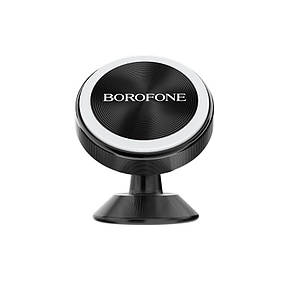 Тримач (автотримач) магнітний для телефону в машину Borofone BH5 Platinum Чорний/ Сріблястий, фото 1