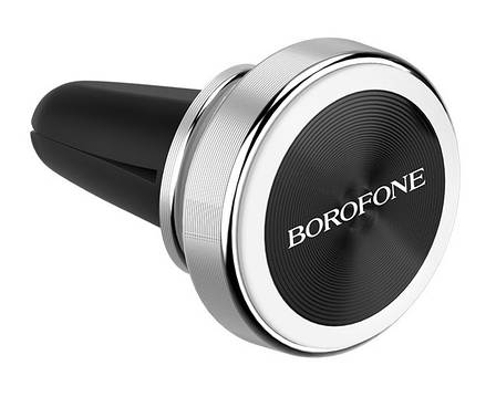 Тримач (автотримач) магнітний для телефону в машину Borofone BH6 Platinum Сріблястий/ Чорний, фото 3