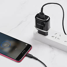 Зарядний пристрій (швидка зарядка) для телефону Borofone BA36A Quick Charge3.0+кабель Type-C Чорний, фото 5