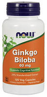 Гинкго Билоба, Ginkgo Biloba, Now Foods, 60 мг, 120 капсул