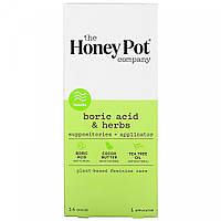 Борная кислота и травы, свечи + аппликатор, Boric Acid & Herbs, Suppositories + Applicator, The Honey Pot