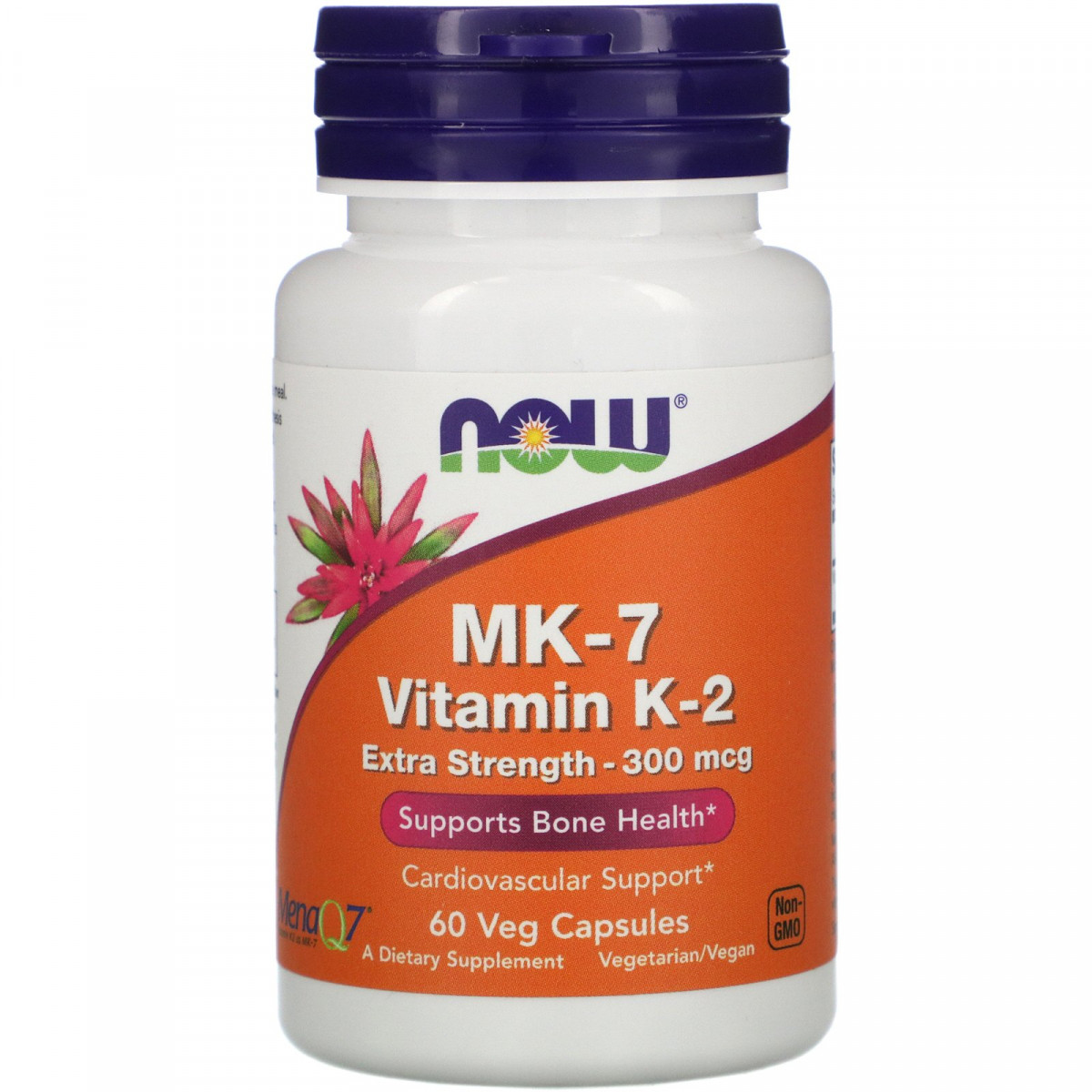 MK-7 Вітамін K-2, особлива сила, MK-7 Vitamin K-2, Extra Strength, Now Foods, 300 мкг, 60 вегетаріанських
