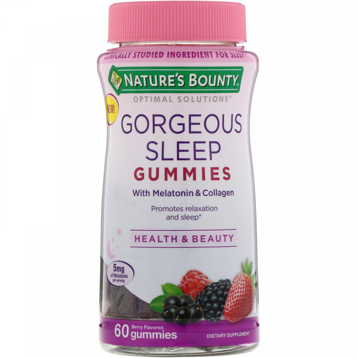 Optimal Solutions, чудовий сон, ягідний смак, Nature's Bounty, 60 жувальних таблеток