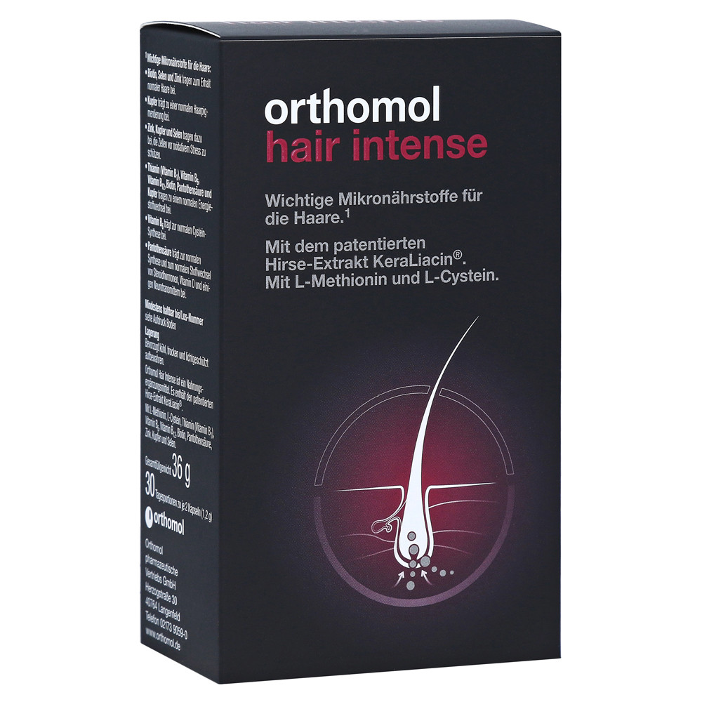 Orthomol Hair Intense, Ортомол для волос, 60 капсул
