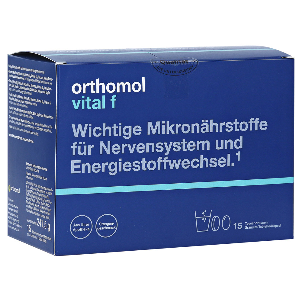 Orthomol Vital F, Ортомол Вітал Ф, 15 днів (порошок / капсули / таблетки)