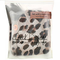 Быстросохнущее полотенце для волос из микрофибры, с леопардовым принтом, Kitsch, 1 шт.