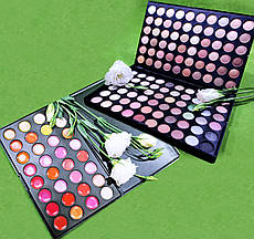 Набір для макіяжу Тіні палітра 120 №4 + палітра 35 відтінків помад