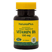 Витамин В-6, Vitamin B6, Nature's Plus, 100 мг, 90 таблеток