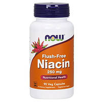 Ниацин Витамин B3, Flush-Free Niacin, Now Foods, 250 мг, 90 капсул