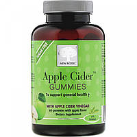 Жевательные конфеты с яблочным сидром, Apple Cider Gummies, Apple Flavor, New Nordic, 60 жевательных конфет