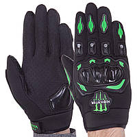 Эндуро перчатки черно-салатовые Monster MS-5529-M, L