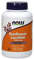 Подсолнечный Лецитин, Sunflower Lecithin, Now Foods, 1200 мг, 100 капсул