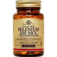 Пищевая добавка селен в таблетках Solgar Yeast-Free Selenium без дрожжей 200 мгк 100 шт