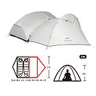 Додатковий тамбур Naturehike Extension door для намету Mongar NH17T007-Z grey, фото 6