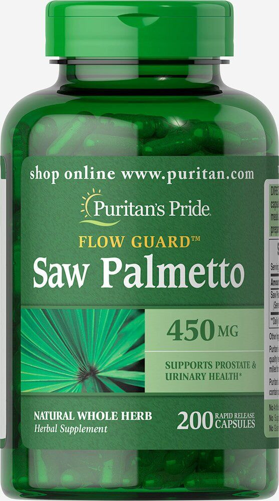 Со Пальметто Saw Palmetto, Puritan's Pride, 450 мг, 200 капсул