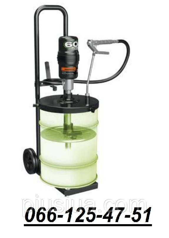 Пневматичний солидолонагнетатель на колесах 60:1 Piusi GREASE CART KIT 30 (для відра 18-30 кг)