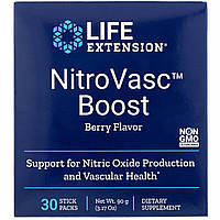 Способствует производству оксидов азота и укрепляет сосуды, NitroVasc Boost, Life Extension, 30 пакетиков